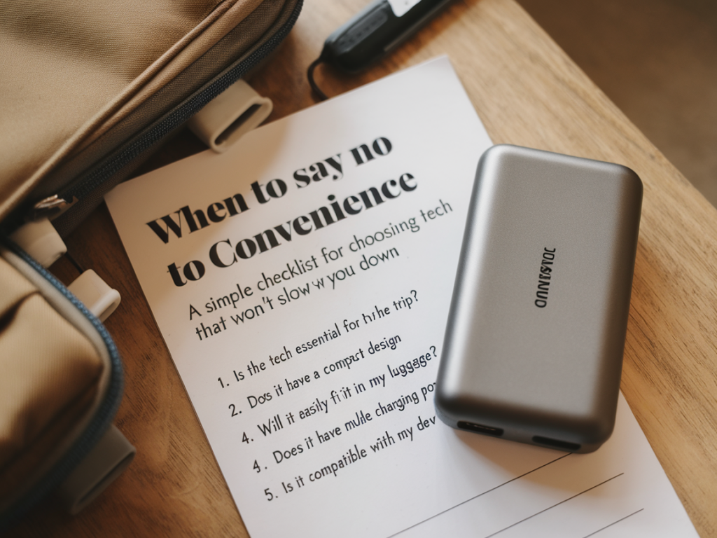 When to say no to convenience: a simple checklist for choosing travel-tech that won't slow you down